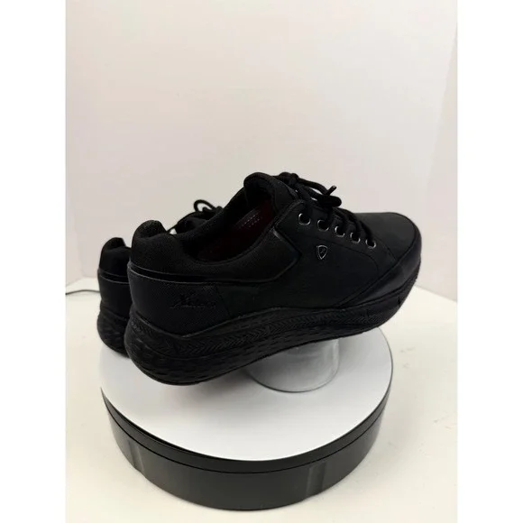 Xelero Men's Black Leather Arch Support Walking Performance Sneakers9 4E Wide